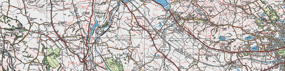 Old map of Blackrod in 1924