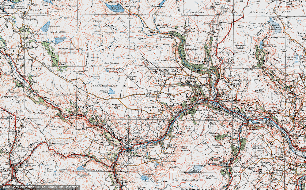 Old Map of Blackshaw Head, 1925 in 1925