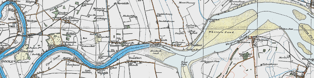 Old map of Blacktoft in 1924