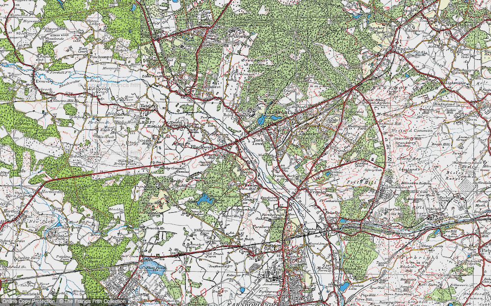 Old Map of Blackwater, 1919 in 1919