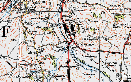 Old map of River Medina in 1919