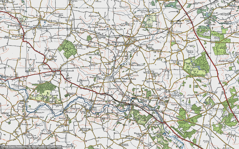 Old Map of Blackwater, 1921 in 1921