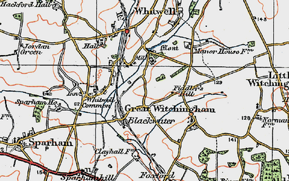 Old map of Blackwater in 1921