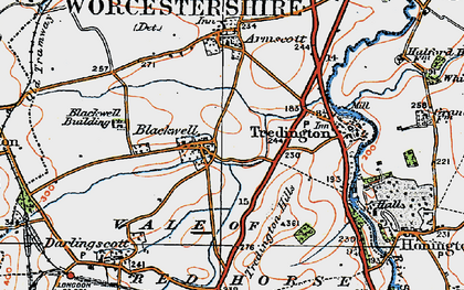 Old map of Blackwell in 1919