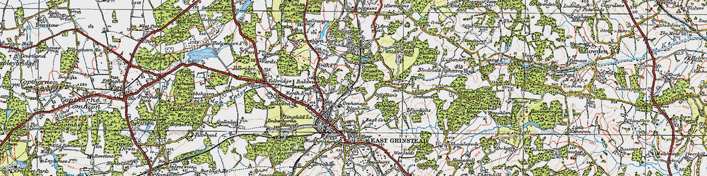 Old map of Blackwell in 1920