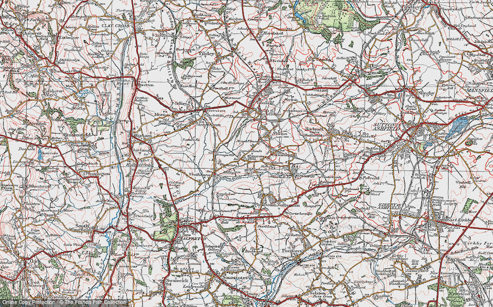 Old Map of Blackwell, 1923 in 1923