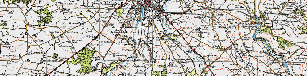 Old map of Blackwell in 1925