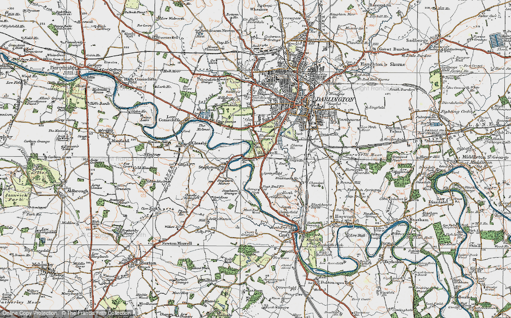 Old Map of Blackwell, 1925 in 1925