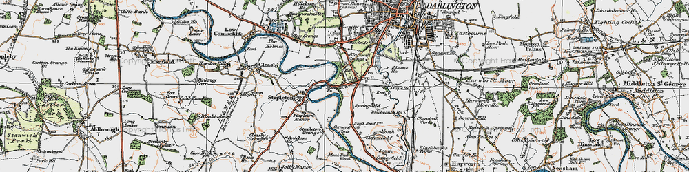 Old map of Blackwell in 1925