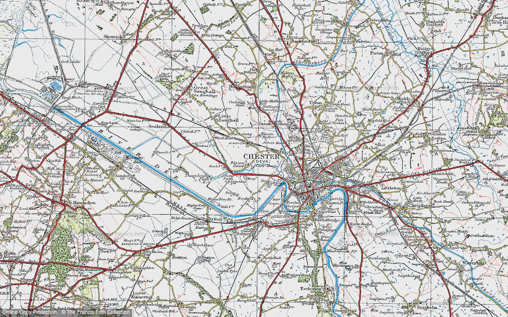 Old Map of Blacon, 1924 in 1924