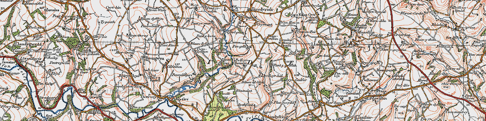 Old map of Blaen-Cil-Llech in 1923