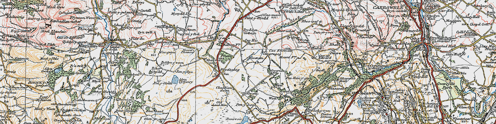Old map of Blaenau in 1924