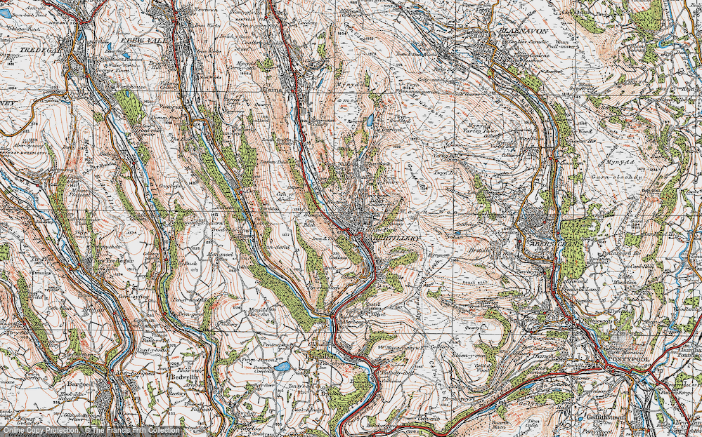 Old Map of Blaenau-Gwent, 1919 in 1919
