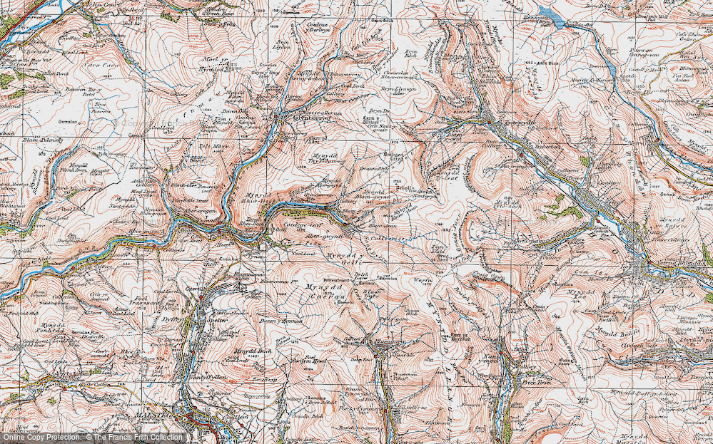 Old Map of Blaengwynfi, 1923 in 1923