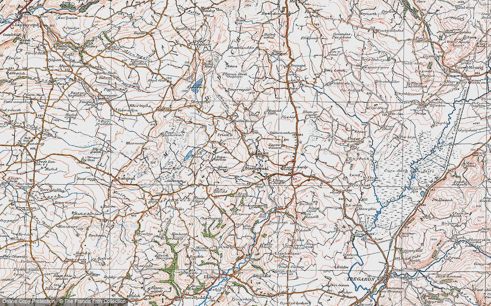 Old Map of Blaenpennal, 1923 in 1923