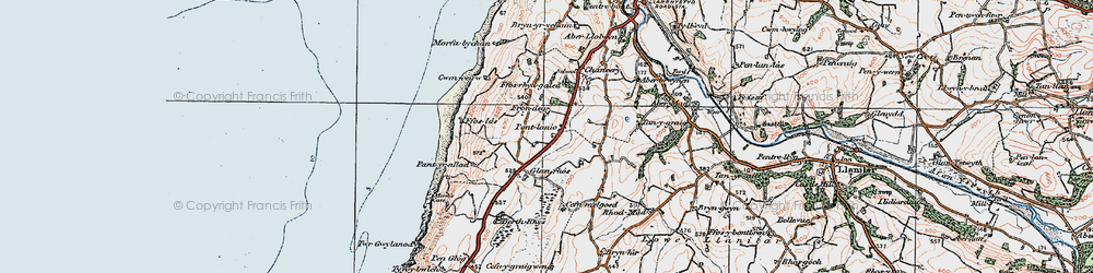 Old map of Ty'n Fron in 1922
