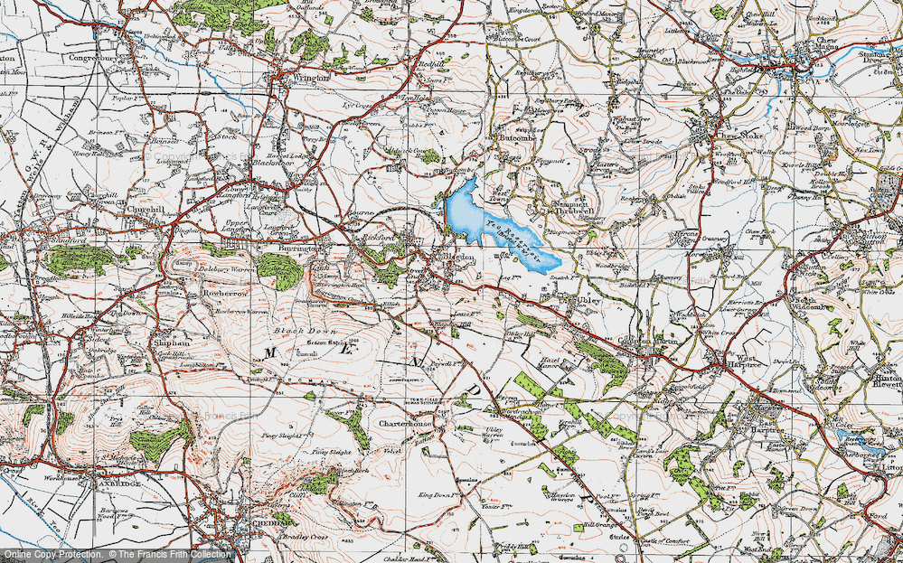 Old Map of Blagdon, 1919 in 1919