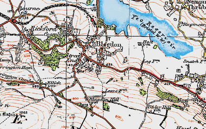 Old map of Blagdon in 1919