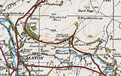 Old map of Broad Meadows in 1925