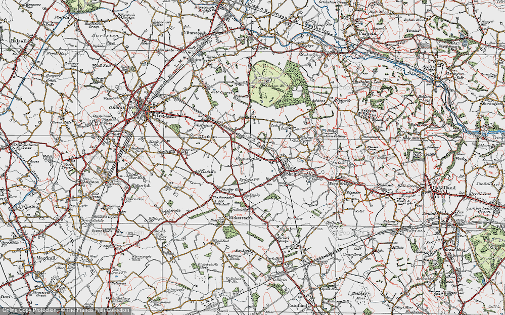 Old Map of Blaguegate, 1923 in 1923