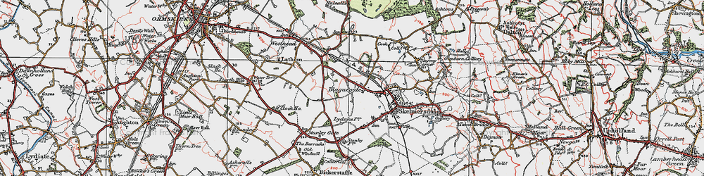 Old map of Blaguegate in 1923