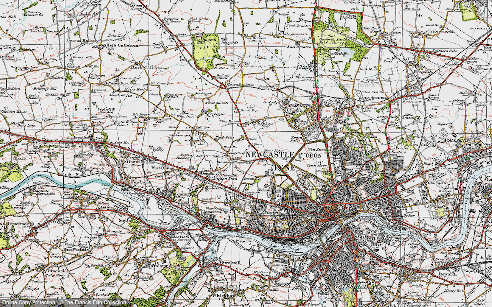 Old Map of Blakelaw, 1925 in 1925