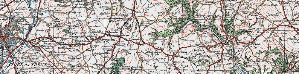 Old map of Blakeley Lane in 1921