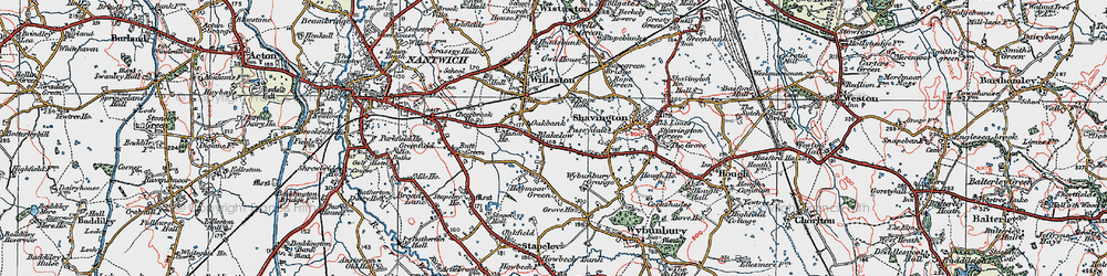 Old map of Blakelow in 1921