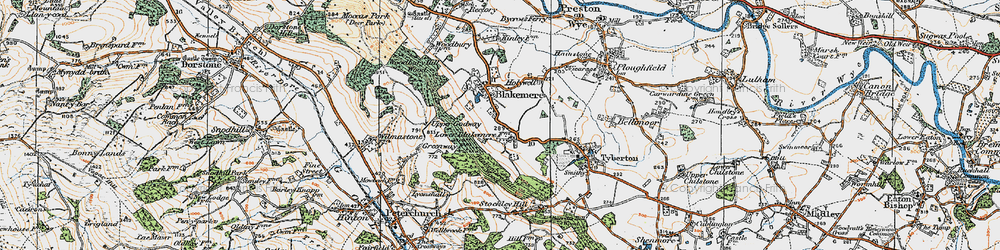 Old map of Blakemere Hill Wood in 1920