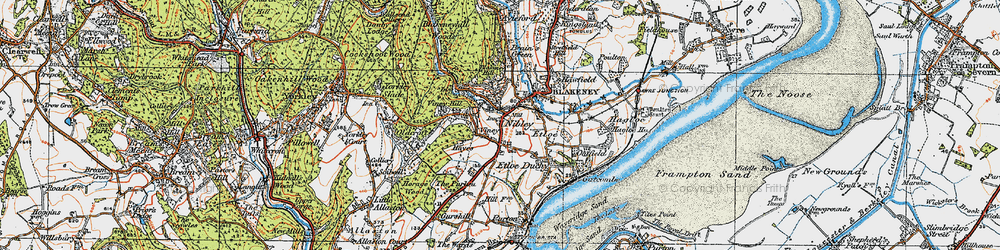 Old map of Blakeney in 1919