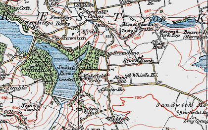 Old map of Bramelane in 1925