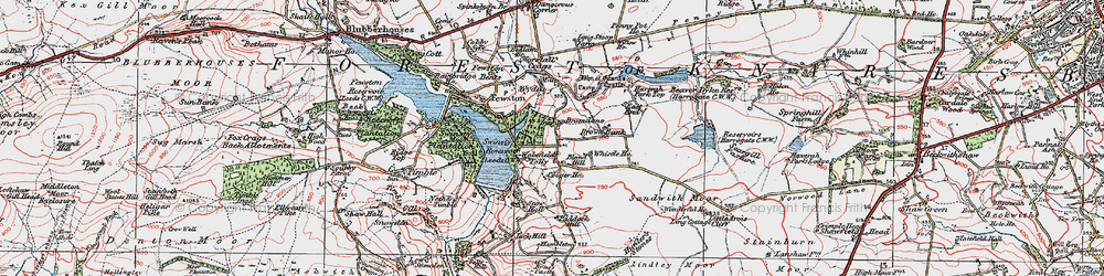 Old map of Bland Hill in 1925