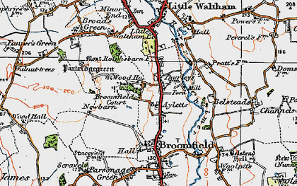 Old map of Belsteads in 1919