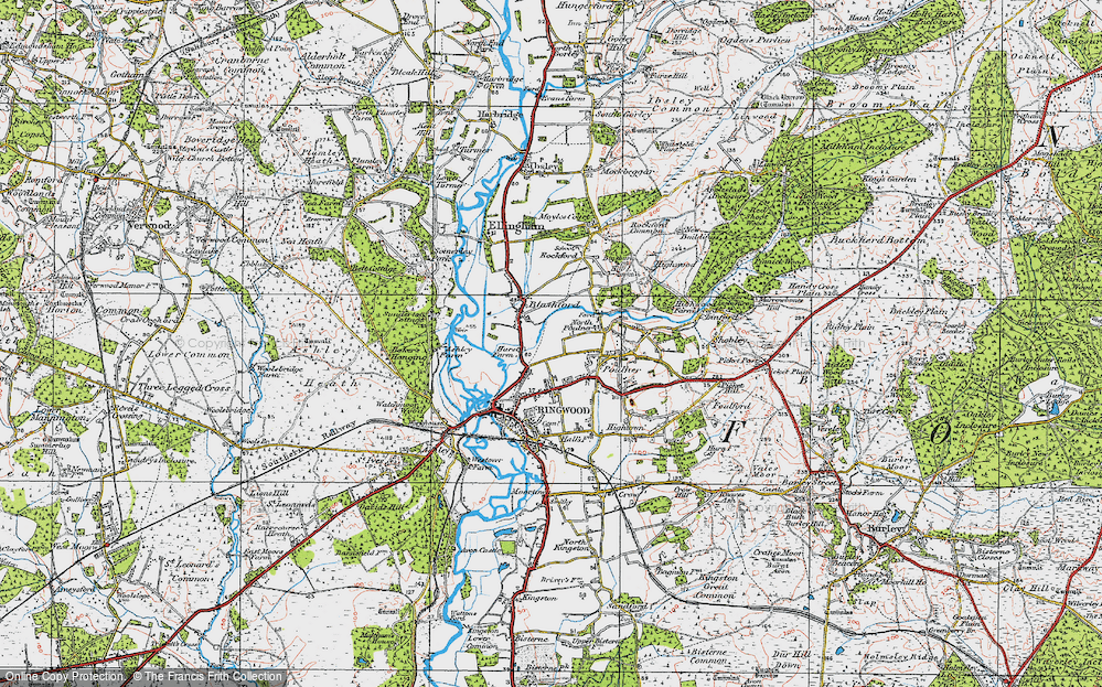 Old Map of Blashford, 1919 in 1919
