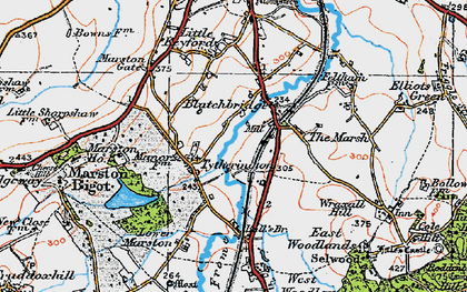 Old map of Blatchbridge in 1919