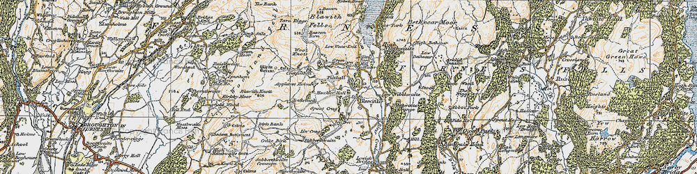 Old map of Blawith in 1925