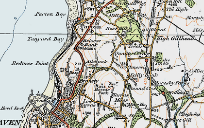 Old map of Bleach Green in 1925