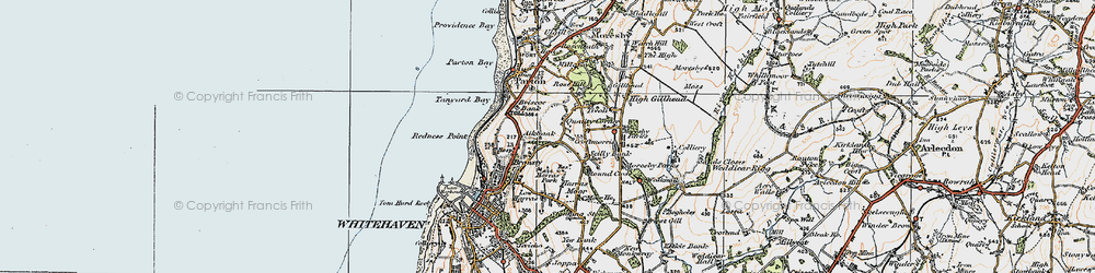 Old map of Bleach Green in 1925