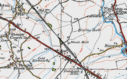 Old map of Bleak Hall in 1919