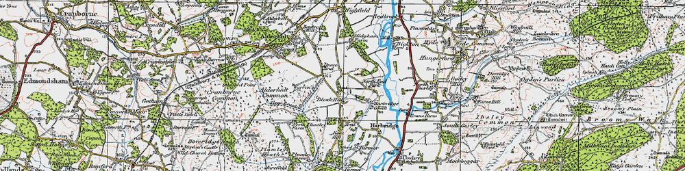 Old map of Bleak Hill in 1919
