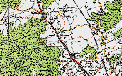 Old map of Blean in 1920
