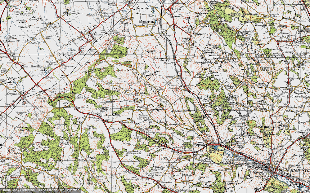 Old Map of Bledlow Ridge, 1919 in 1919
