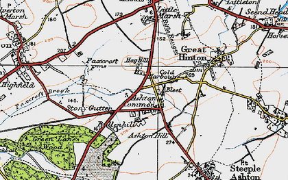 Old map of Bleet in 1919