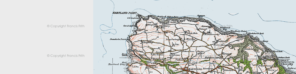 Old map of Blegbury in 1919