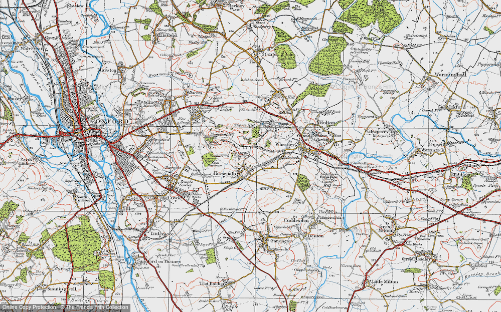 Old Map of Historic Map covering Brasenose Wood in 1919