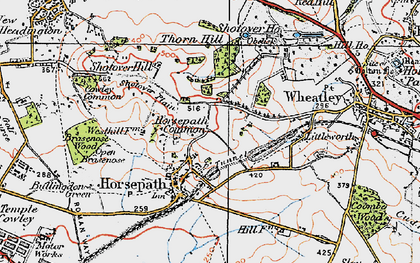 Old map of Brasenose Wood in 1919