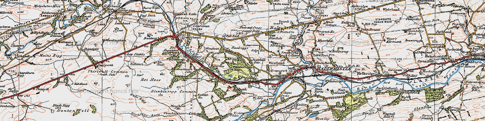 Old map of Wrytree in 1925