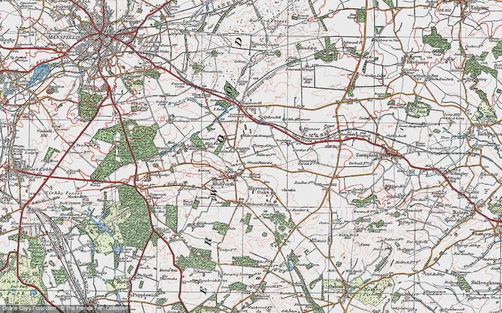 Old Map of Blidworth, 1923 in 1923