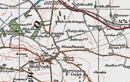 Old map of Blidworth in 1923