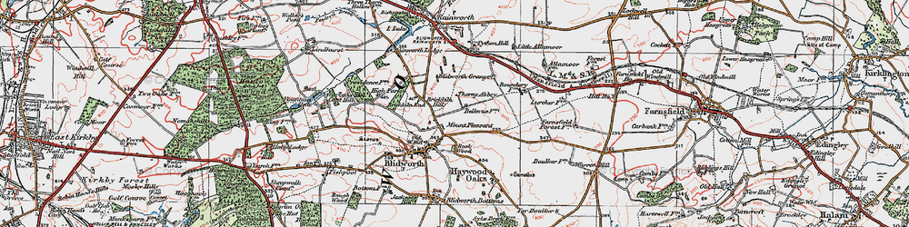 Old map of Blidworth in 1923